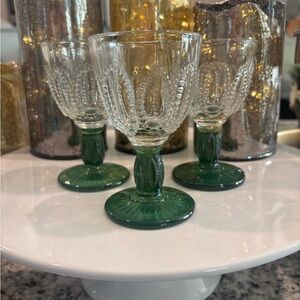 Fostoria made for Avon Emerald glasses